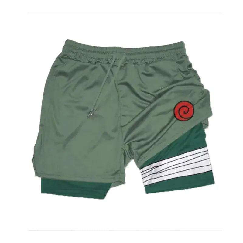 2-in-1 Quick Dry Cartoon Gym Shorts